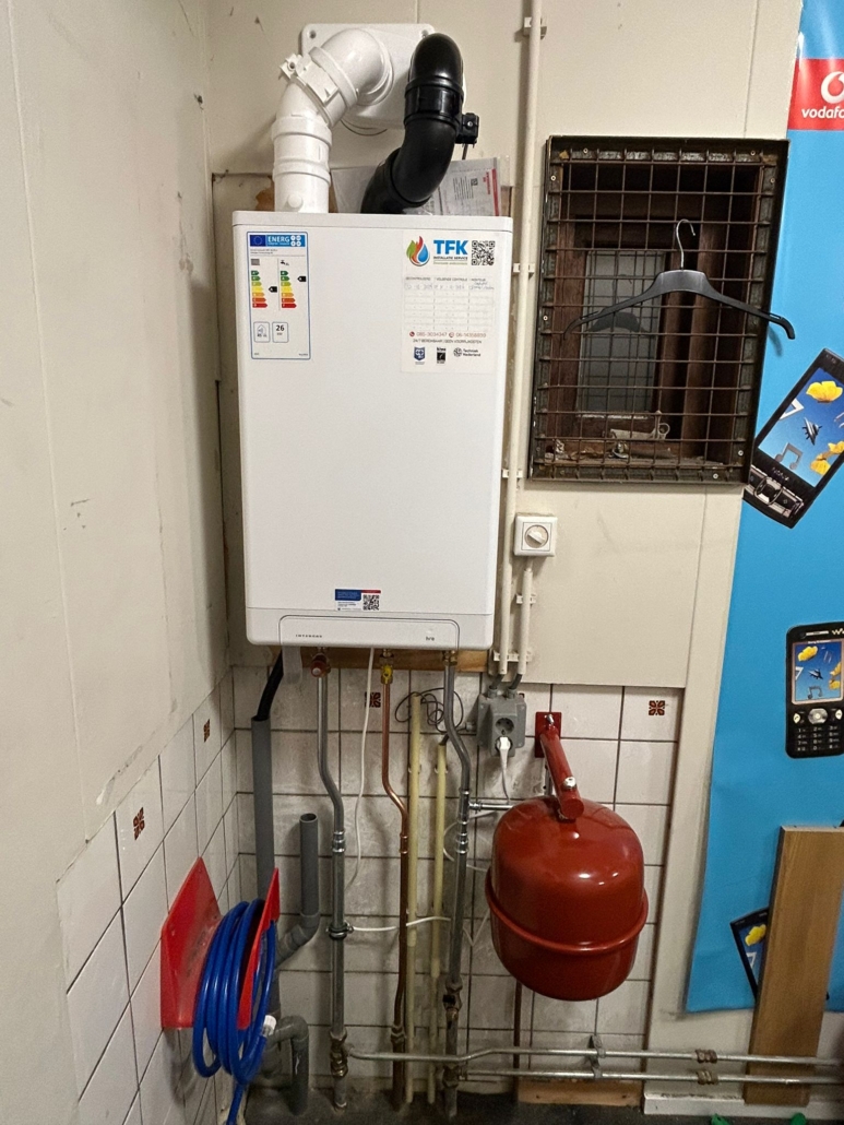 Energiezuinige cv-ketel geplaatst door TFK Installatieservice in Beverwijk centrum.
